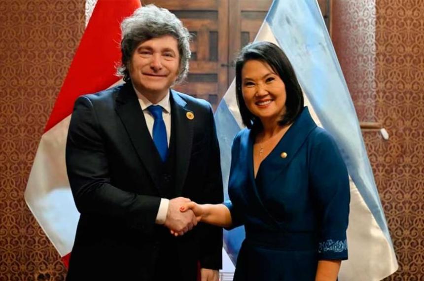 Javier Milei y Keiko Fujimori mantuvieron su primer encuentro oficial en Lima tras la asunción de la nueva presidenta peruana con el objetivo de profundizar la cooperación entre ambos países