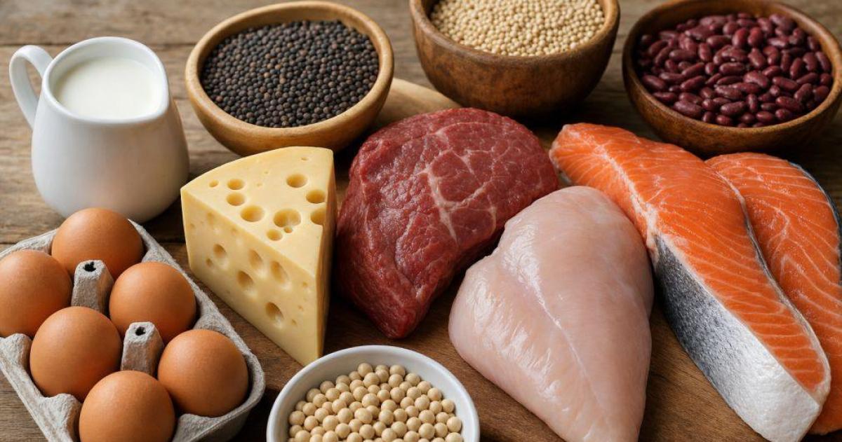 Carnes huevos l�cteos legumbres y frutos secos son algunas de las principales fuentes de proteína un nutriente esencial para mantener la masa muscular reparar tejidos y garantizar el correcto funcionamiento del organismo