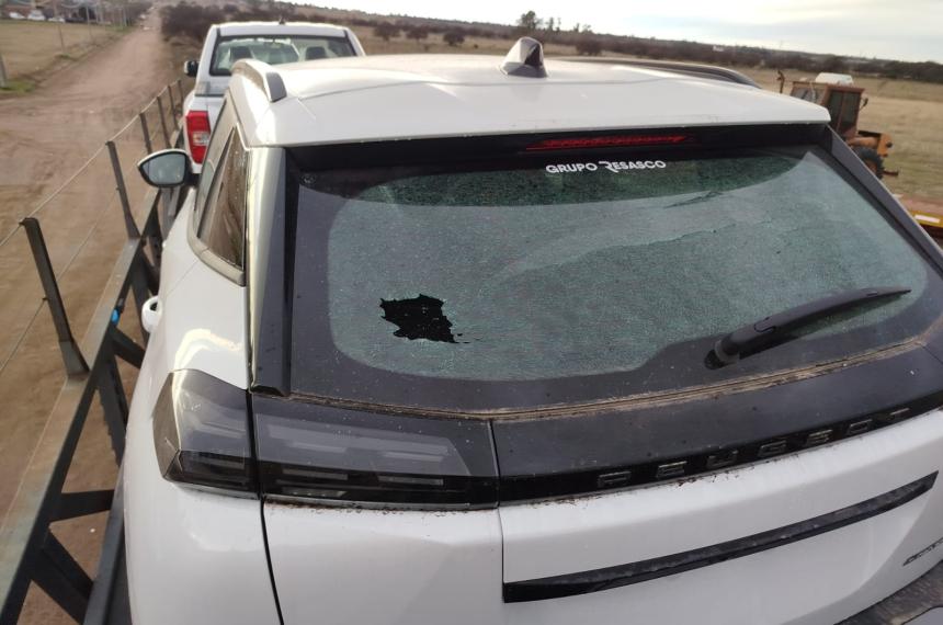 El auto dañado por un menor de 14 años