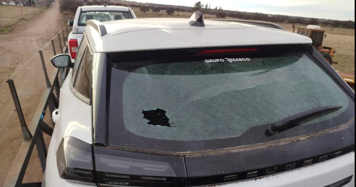 El auto dañado por un menor de 14 años