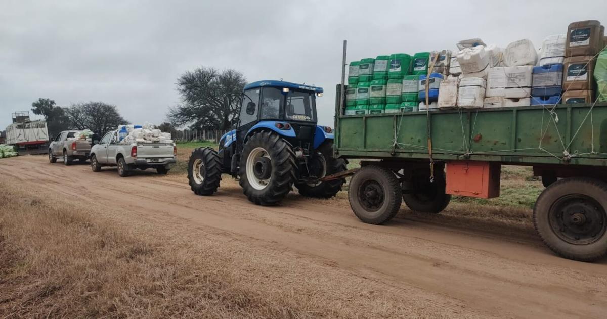 Los productores trasladaron los envases vacíos a Rancul