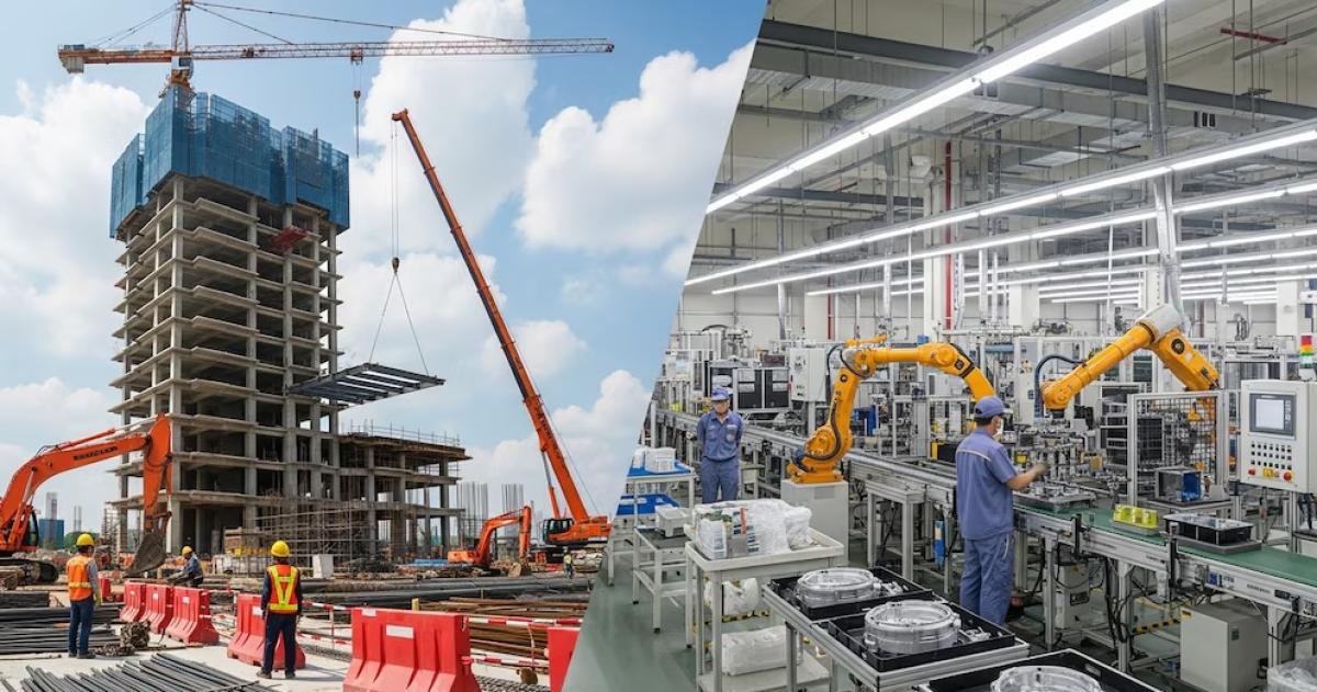 Construcción e Industria dos de los sectores en rojo