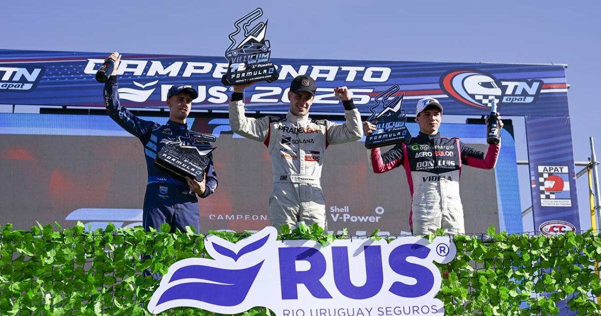 El podio de la final del domingo en San Juan