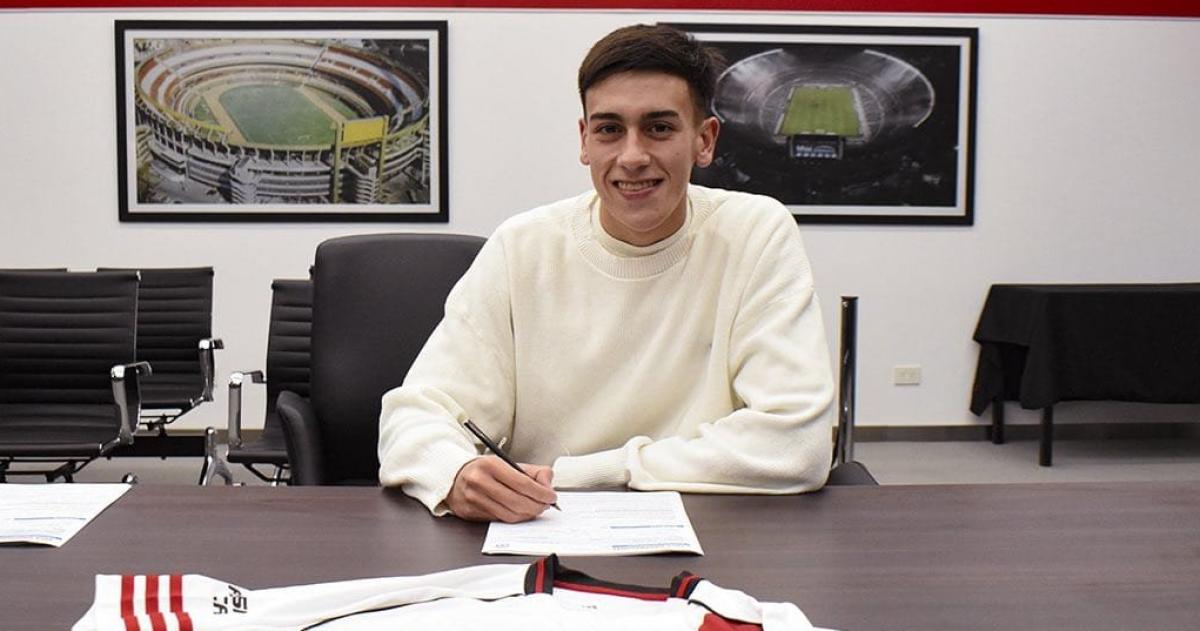 Valentín Lucero debutó este domingo en la primera de River