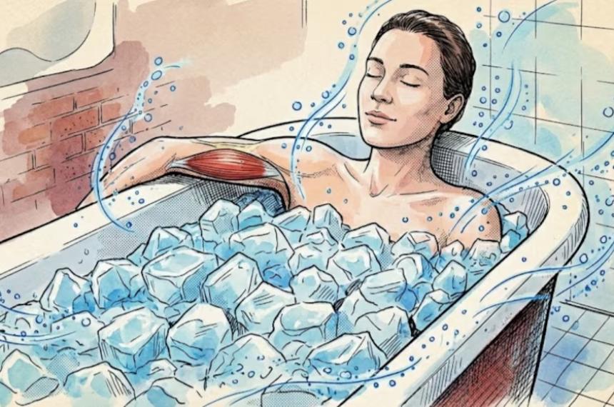 Los baños de hielo ganan popularidad como tendencia de bienestar y recuperación física en gimnasios y hogares