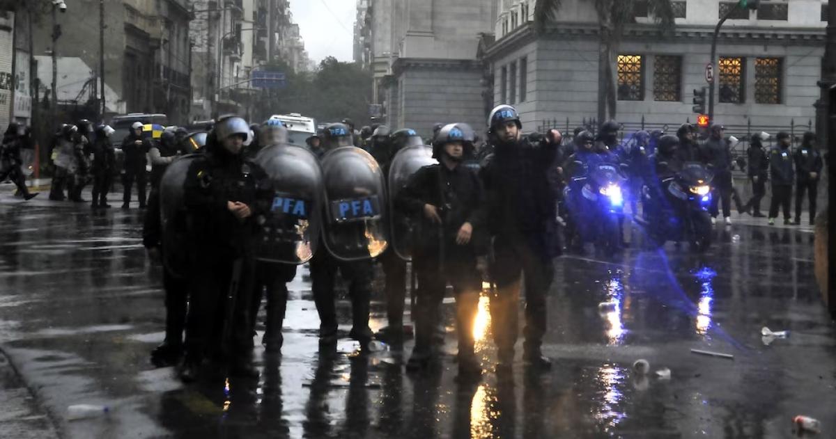 La Policía reprimió a los manifestantes