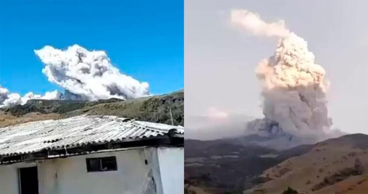 El volc�n Puracé volvió a expulsar ceniza y gases en el departamento colombiano del Cauca pocas horas después del fuerte terremoto que sacudió al país