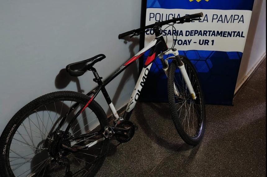 La bicicleta recuperada por la Departamental Toay
