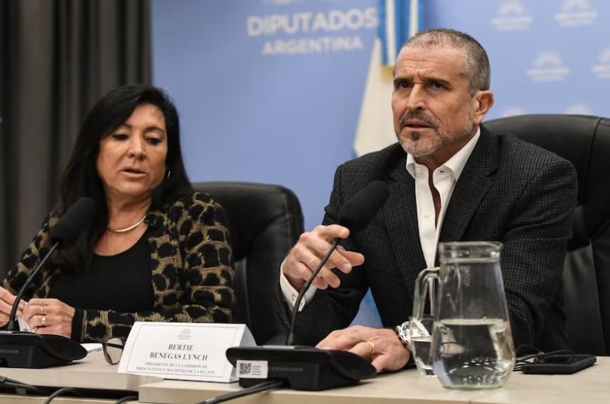 Los presidentes de las comisiones de Presupuesto y Legislación Penal Bertie Benegas Lynch y Laura Rodríguez Machado