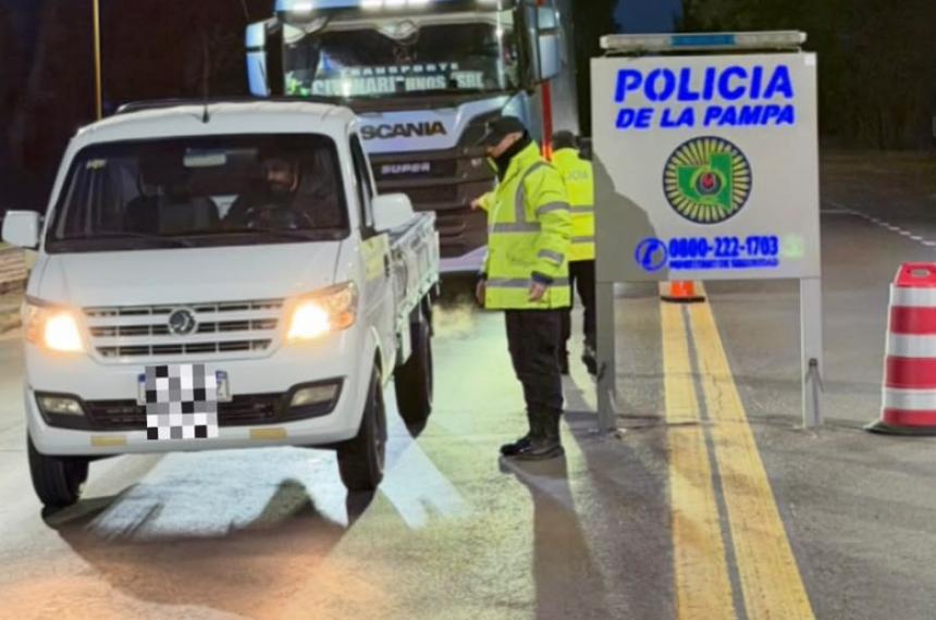 Los controles fueron realizados en el ingreso a la provincia de La Pampa