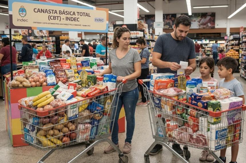 Una familia de cuatro integrantes necesitó 1564716 para superar el umbral de pobreza