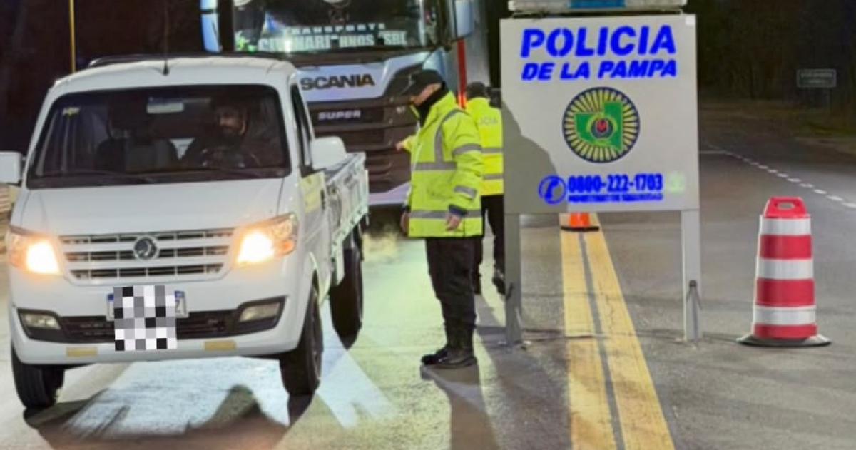 Los controles fueron realizados en el ingreso a la provincia de La Pampa