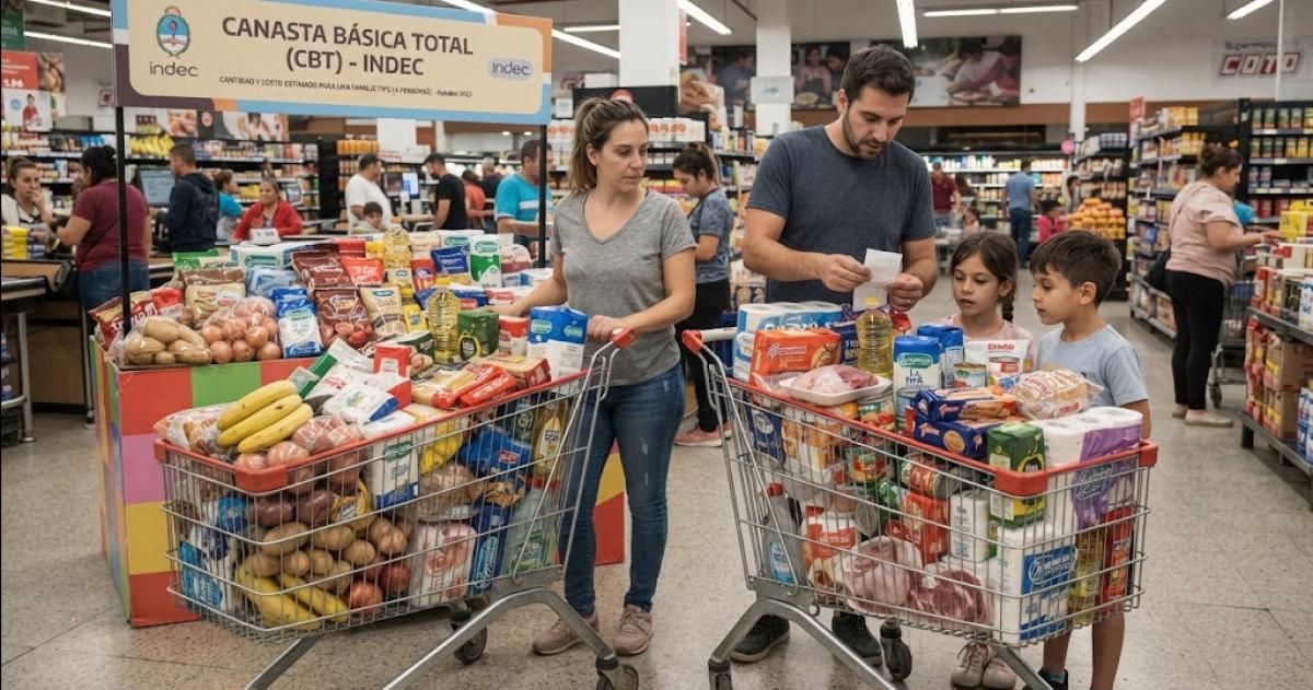 Una familia de cuatro integrantes necesitó 1564716 para superar el umbral de pobreza
