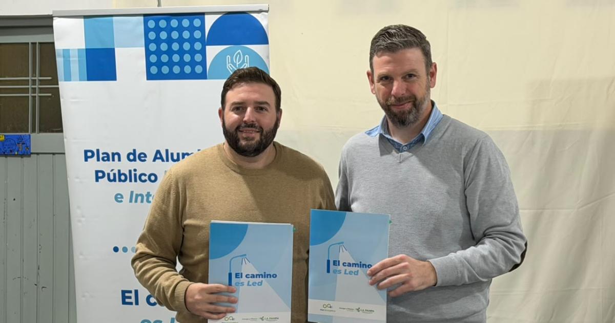 El intendente Elio Calzado y el secretario de Energía y Minería Matías Toso