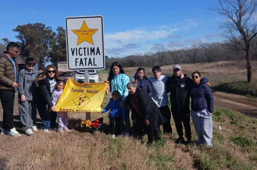 La Fundación Estrellas Amarillas colocó dos nuevas señalizaciones en la Ruta Nacional 5