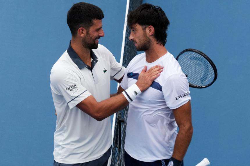 Tirante logró el mejor triunfo de su carrera ante Djokovic