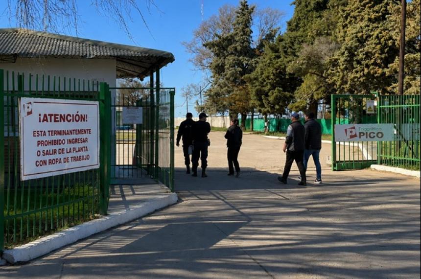 Durante el allanamiento en la planta trenelense se secuestró documentación