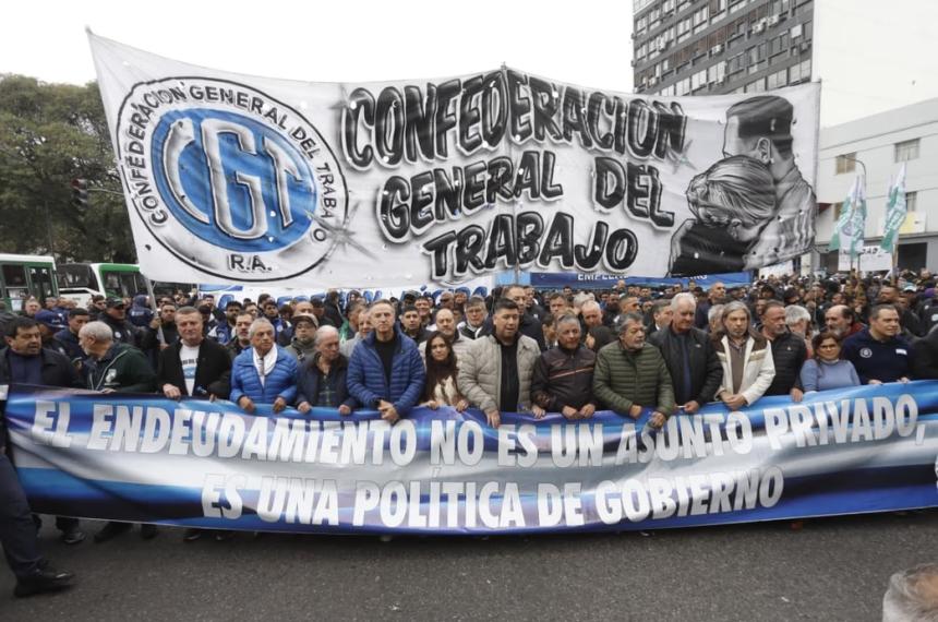 La CGT marchando a Economía