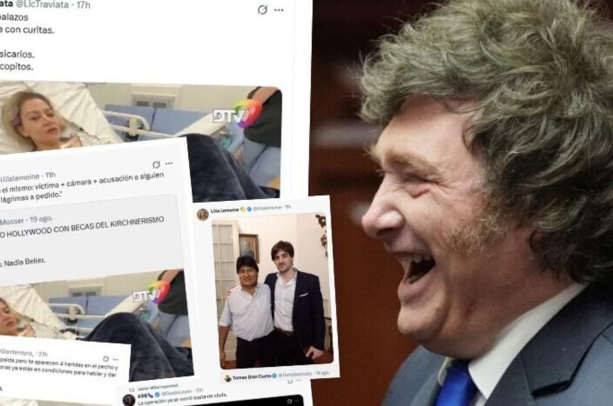Milei y los tuits contra la expareja de Fernando Cerimedo