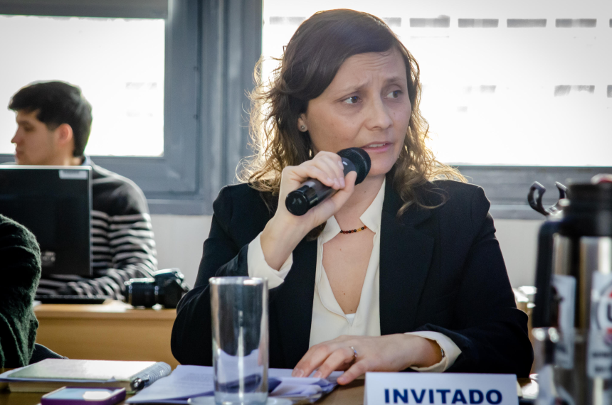 Vanina Basso secretaria de Medio Ambiente fue a la Legislatura provincial