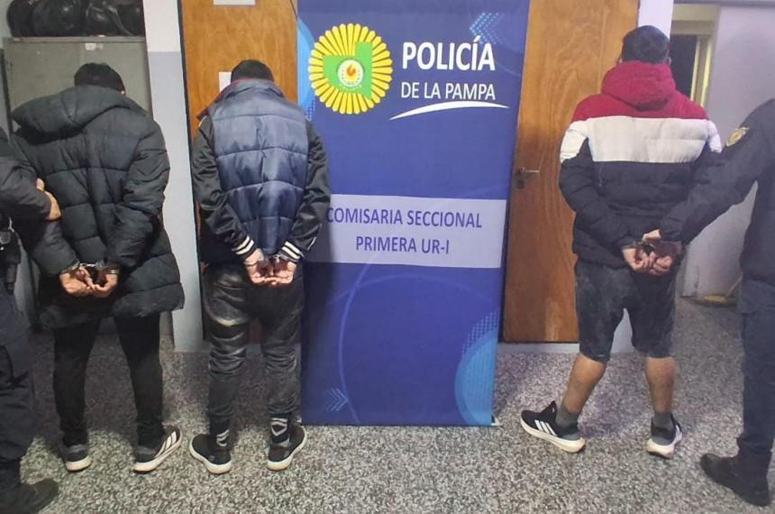 Los tres jóvenes detenidos por la Seccional Primera