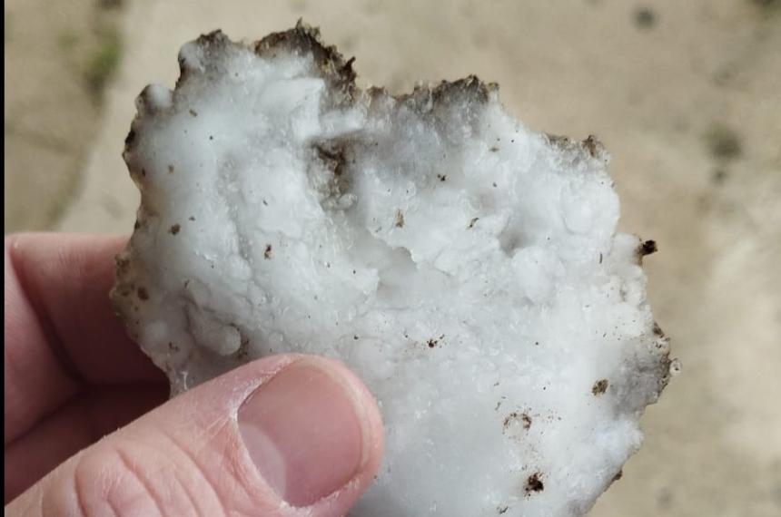 Las piedras que cayeron fueron de un tamaño considerable