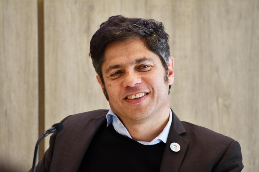 Axel Kicillof este lunes en la Casa de Gobierno