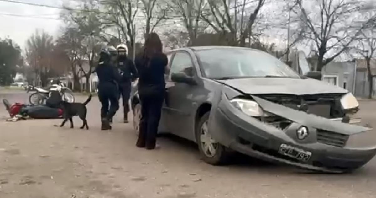 La motociclista est� internada en el Hospital Gobernador Centeno