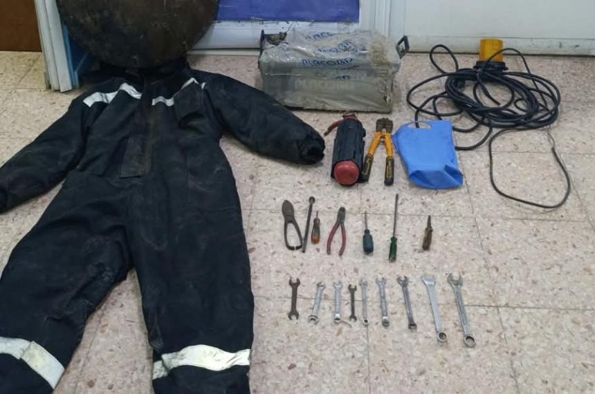 Los elementos recuperados por la policía