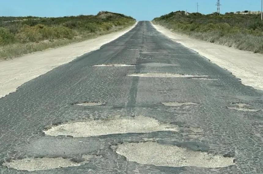 El tramo destruido de la RN151