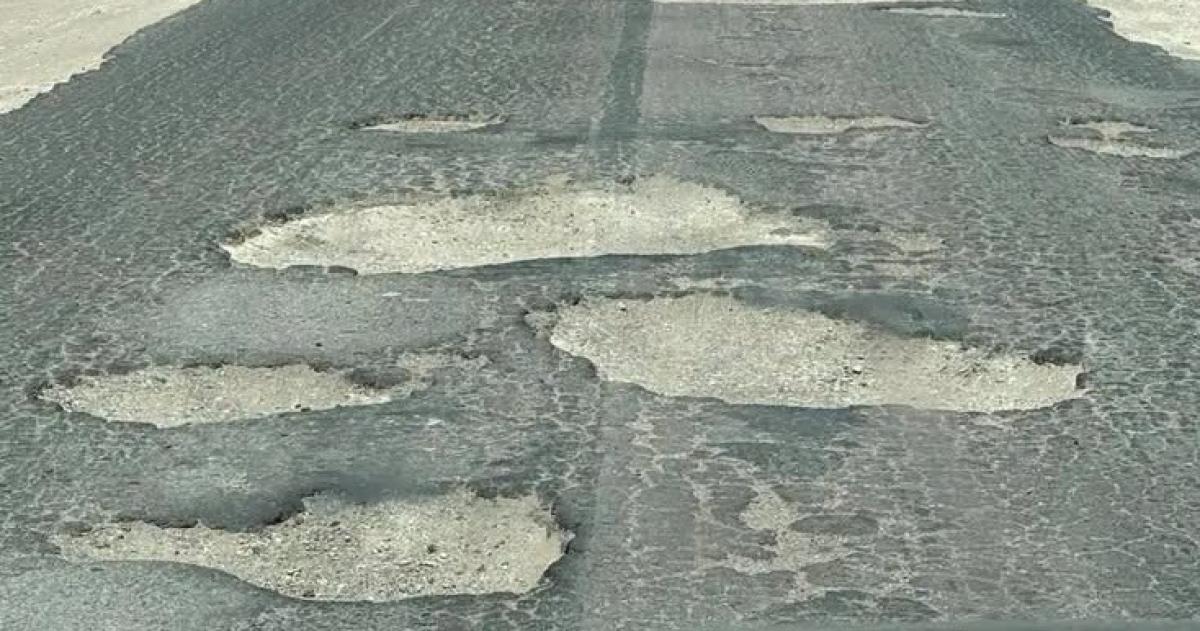 El tramo destruido de la RN151