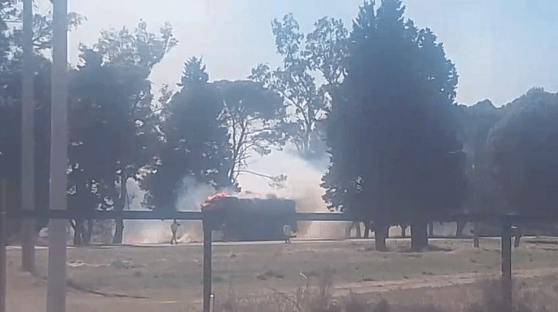 El incidente ocurrió este jueves al mediodía a la altura de Anguil