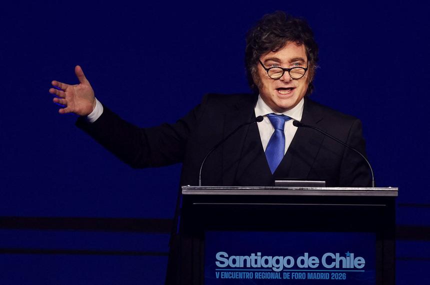Milei particpó del Foro de Madrid en Santiago de Chile