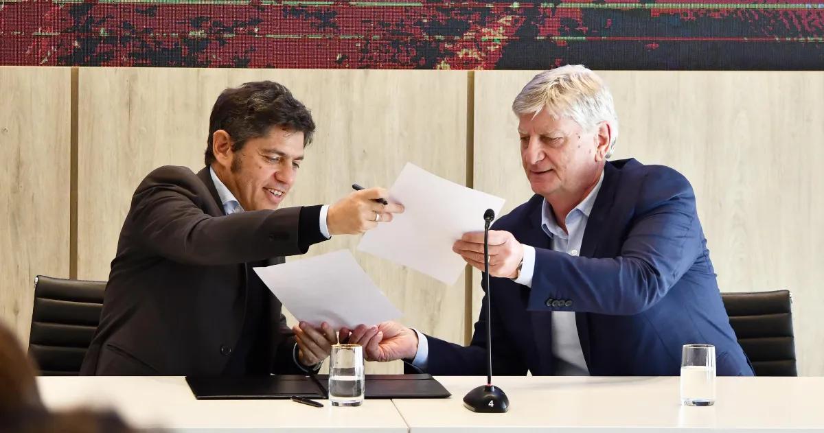 Los gobernadores Kicillof y Ziliotto firmaron convenios de cooperación