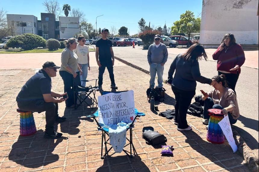 La protesta se inició este martes al mediodía
