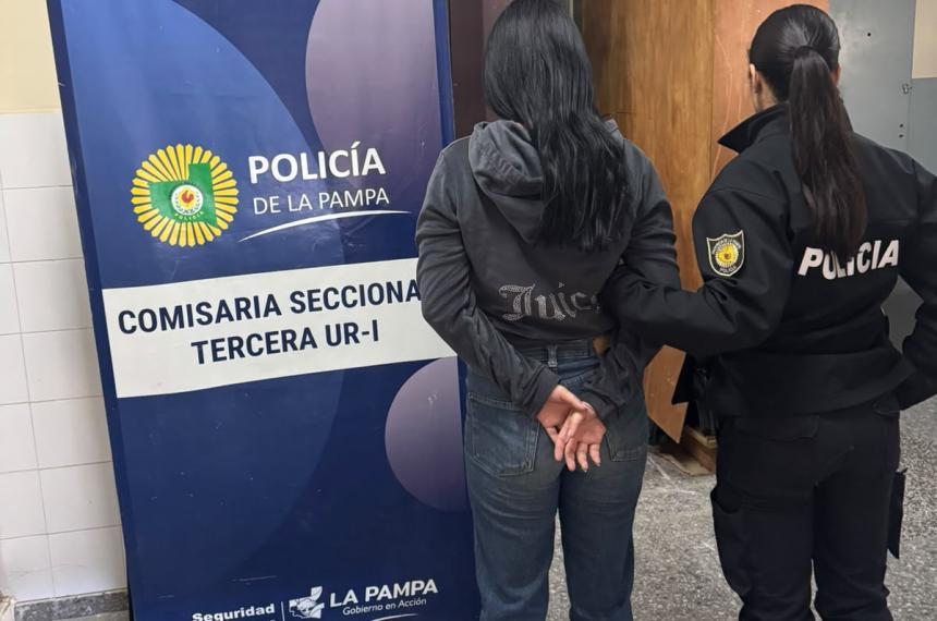 La mujer detenida durante el allanamiento