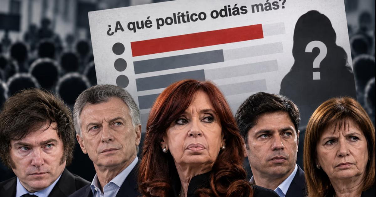 Una nueva encuesta nacional midió a qué políticos odia m�s la ciudadanía