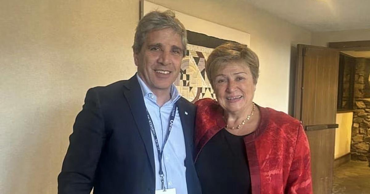 Luis Caputo y Kristalina Georgieva durante su �ltimo encuentro en el G20 de Finanzas