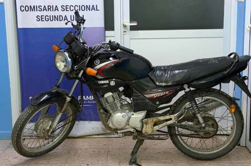La moto recuperada por la Seccional Segunda