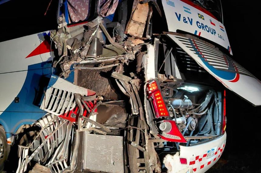El colectivo estaba detenido por un desperfecto mec�nico
