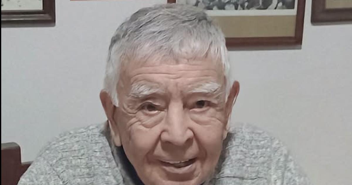 Carlos Corsini Rincón en su cumpleaños 87 que celebró junto a otros compañeros del f�tbol