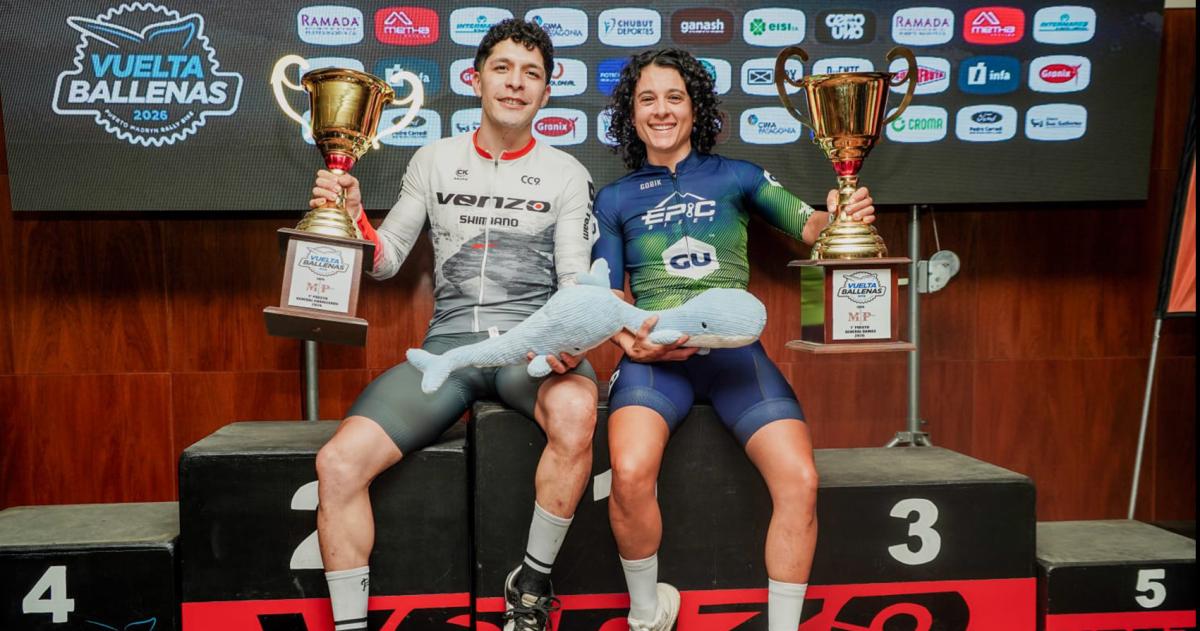 La piquense Yésica Cantelmi y el santarroseño Juli�n Barrientos fueron protagonistas de la 14ª edición de la Vuelta Ballenas