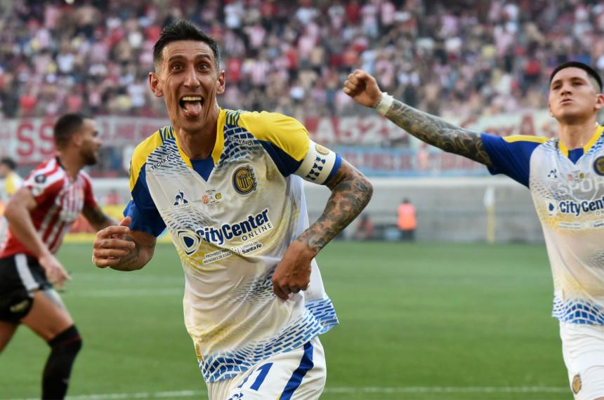 Di María anotó un doblete y festejó el título de Rosario Central