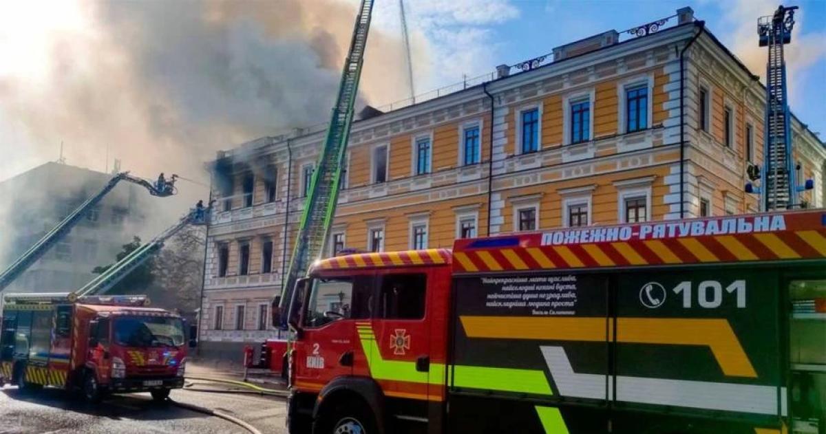 Rusia atacó con un dron la Academia de las Ciencias de Ucrania