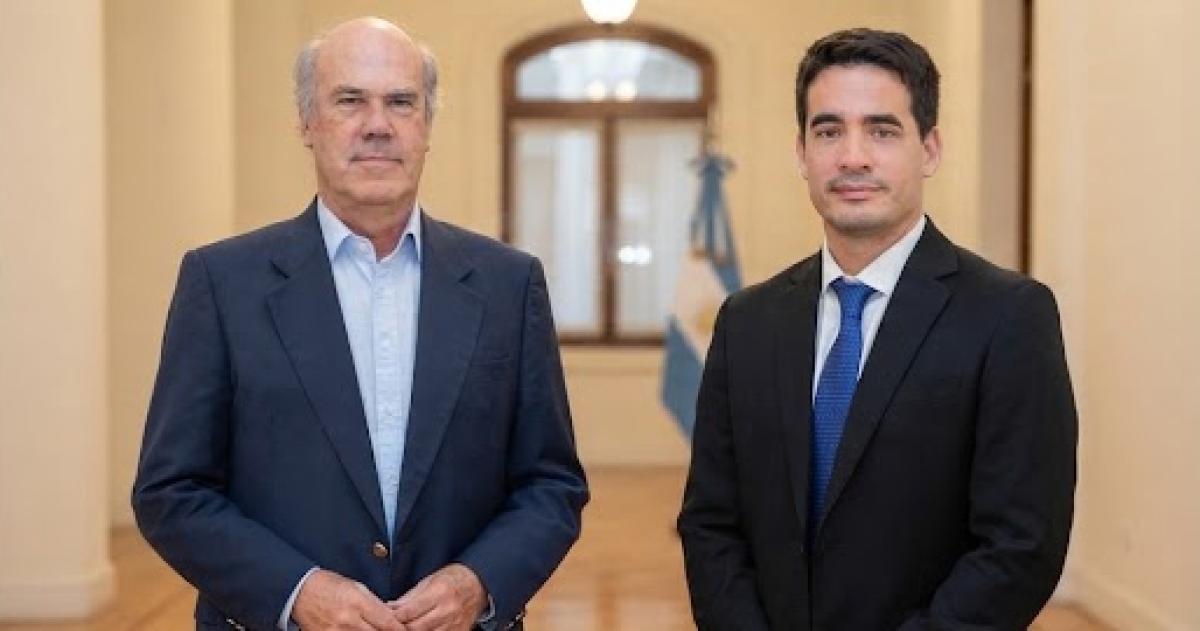 Sergio Iraeta secretario de Agricultura Ganadería y Pesca de la Nación y Adri�n Ravier vocero presidencial
