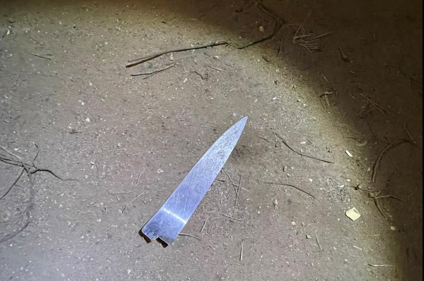 La hoja de cuchillo secuestrada por policías de la Seccional Segunda