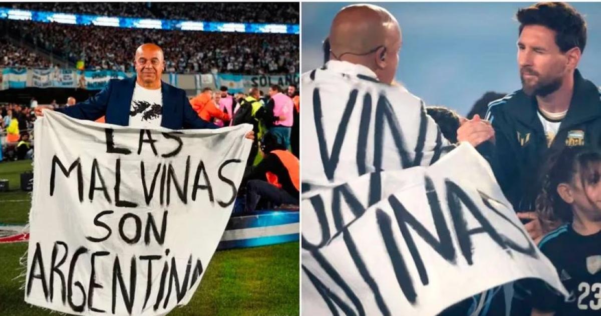 La advertencia de la prensa brit�nica tras la exhibición de la bandera de Malvinas en el homenaje a Messi