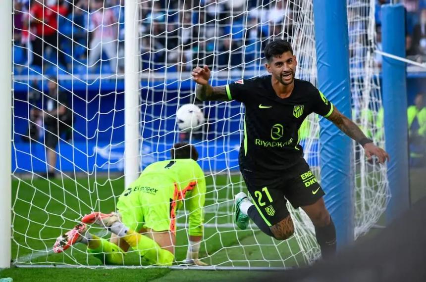 El capit�n de la selección convirtió su primer gol en el Colchonero