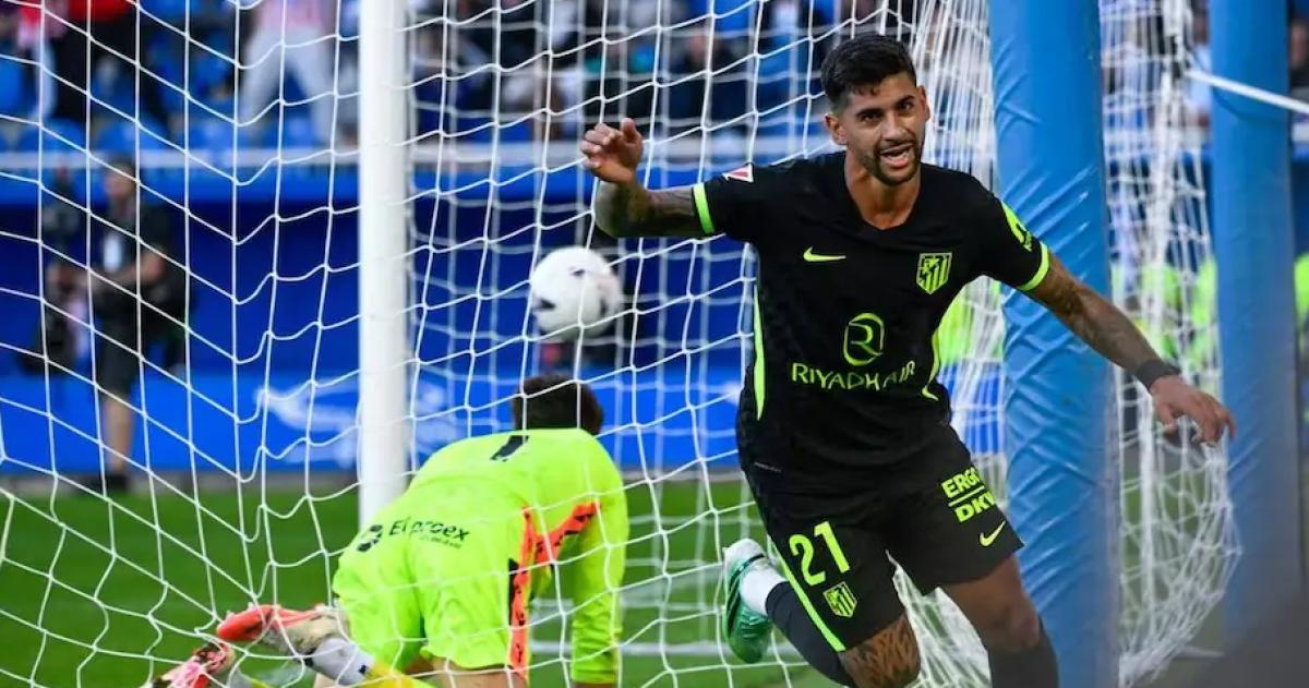El capit�n de la selección convirtió su primer gol en el Colchonero