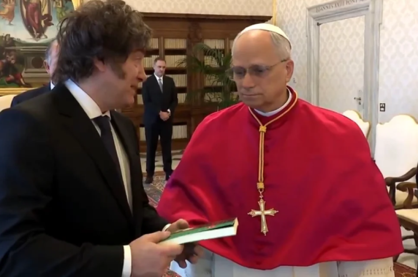 Milei le envió su mensaje al Papa León XIV